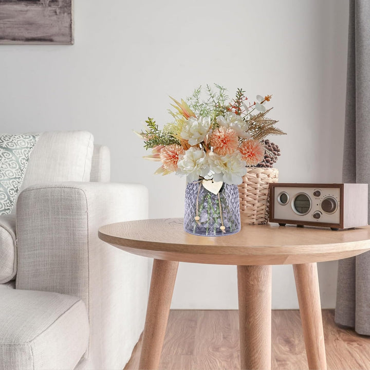 Silvotek Kunstblumen im Topf - Künstliche Blumen Tischdeko Wohnzimmer Künstliche Rosen, Deko Blumen