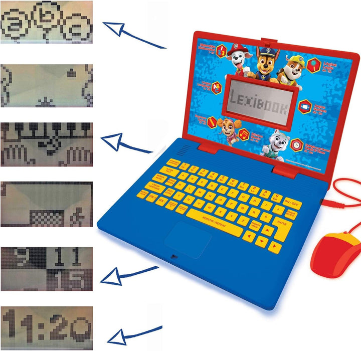 Lexibook JC598PAi4 Paw Patrol-Lern- und zweisprachiger Laptop Portugiesisch/Englisch Spielzeug für K