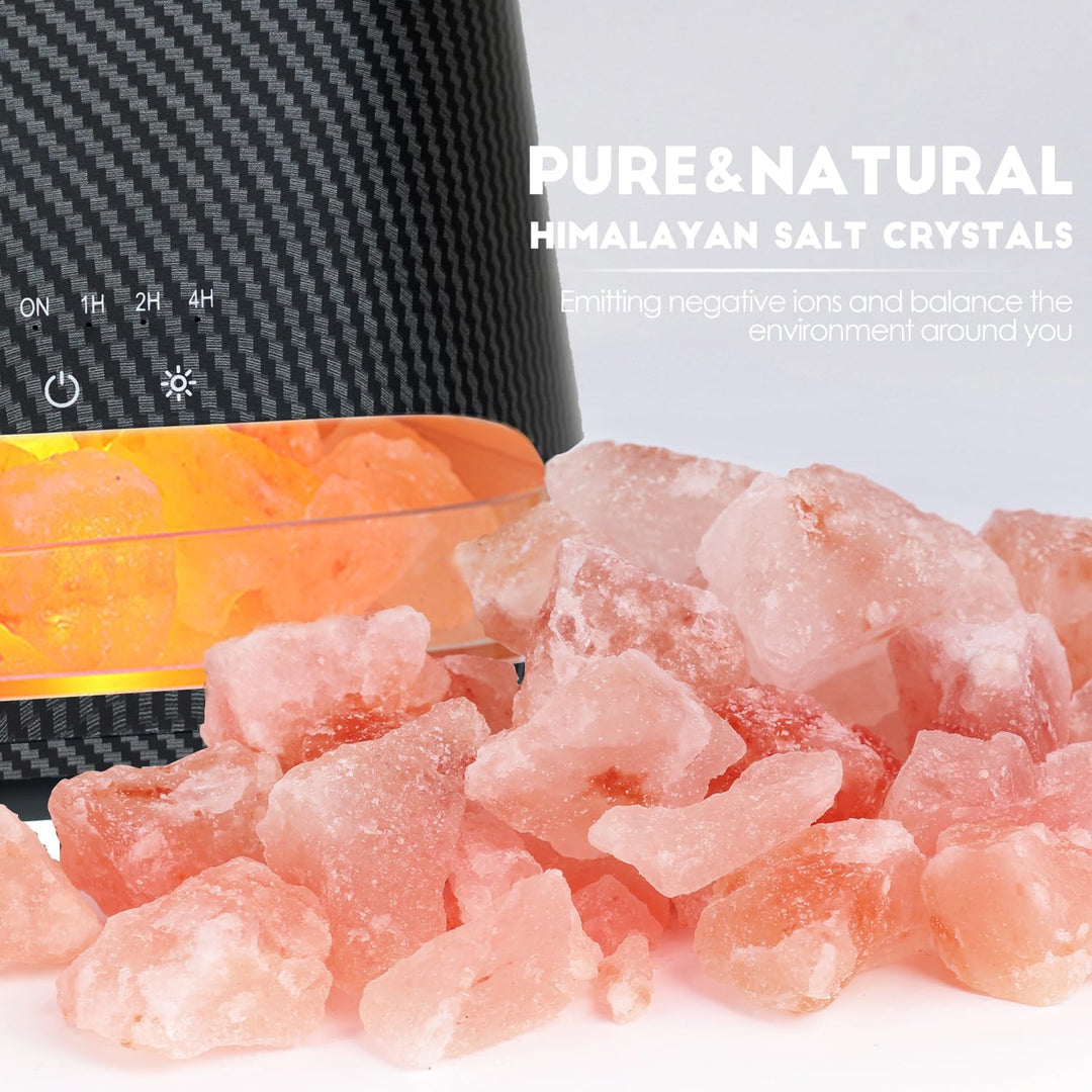 SALKING 2-in-1 Aroma Diffuser & Salt Range Pakistan Leuchte, Diffusor für ätherische Öle mit Flammen