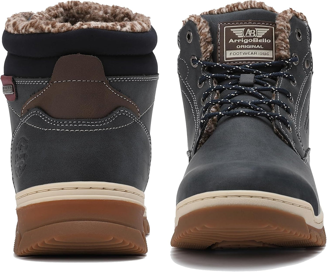 ARRIGO BELLO Winterstiefel Herren Winterschuhe Gefüttert Rutschfeste Warm Stiefel Gemütlich Trekking
