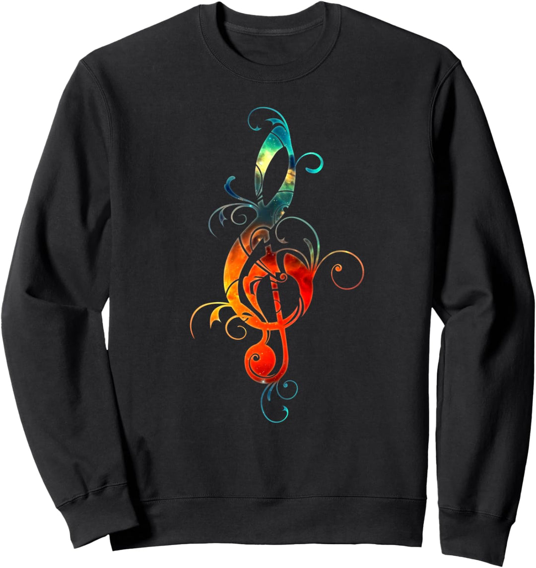Violinschlüssel, Notenschlüssel, floral, Musik, Musiknote, Sweatshirt