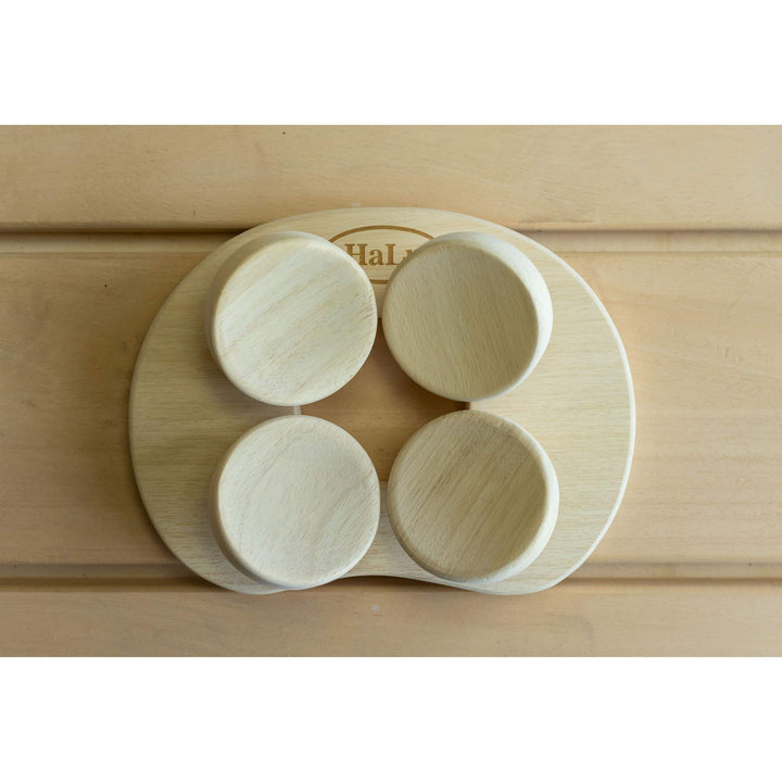 Abachi Holz - Sauna Kissen Kopfstütze ergonomisch perfekt für jeden Kopf