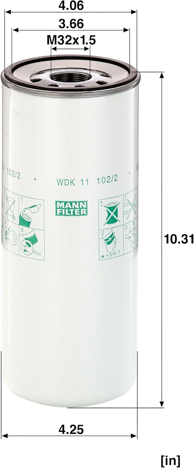 MANN-FILTER WDK 11 102/2 Kraftstofffilter – Für Nutzfahrzeug