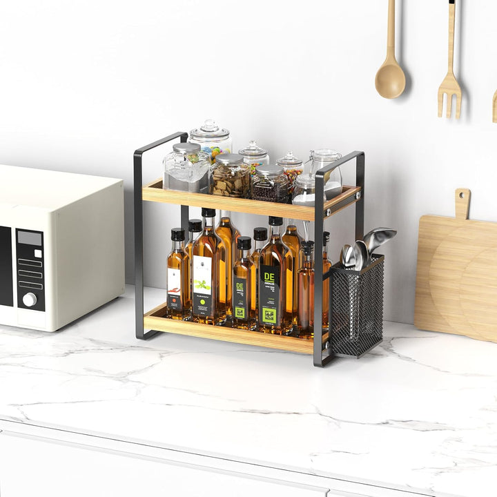 LEMIKKLE Kaffeebar-Zubehör und Kaffeetassenhalter, Küchenorganizer und -aufbewahrung, Gewürzregal-Or