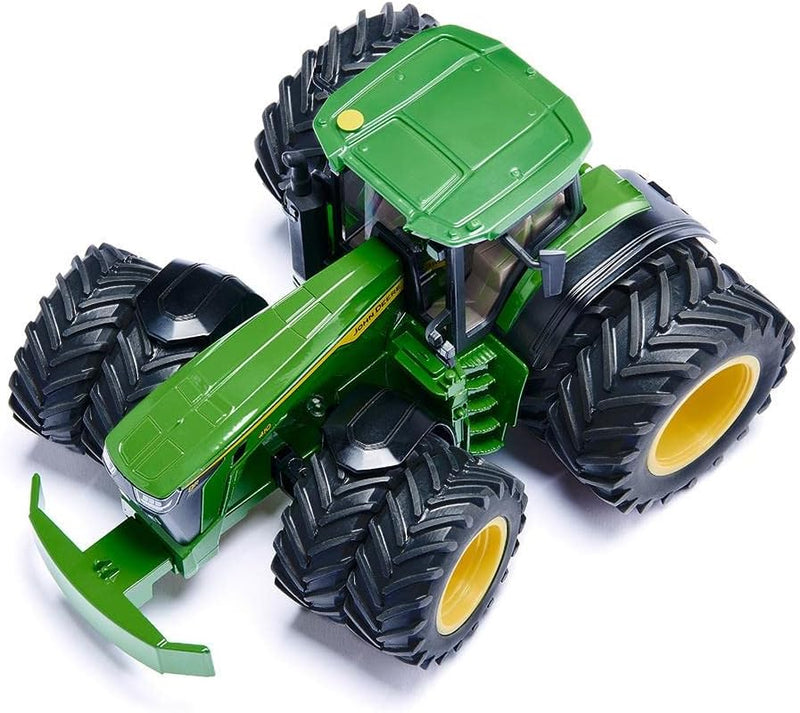 siku 3292, John Deere 8R 410 mit Doppelbereifung, Spielzeug-Traktor, 1:32, Metall/Kunststoff, Grün,