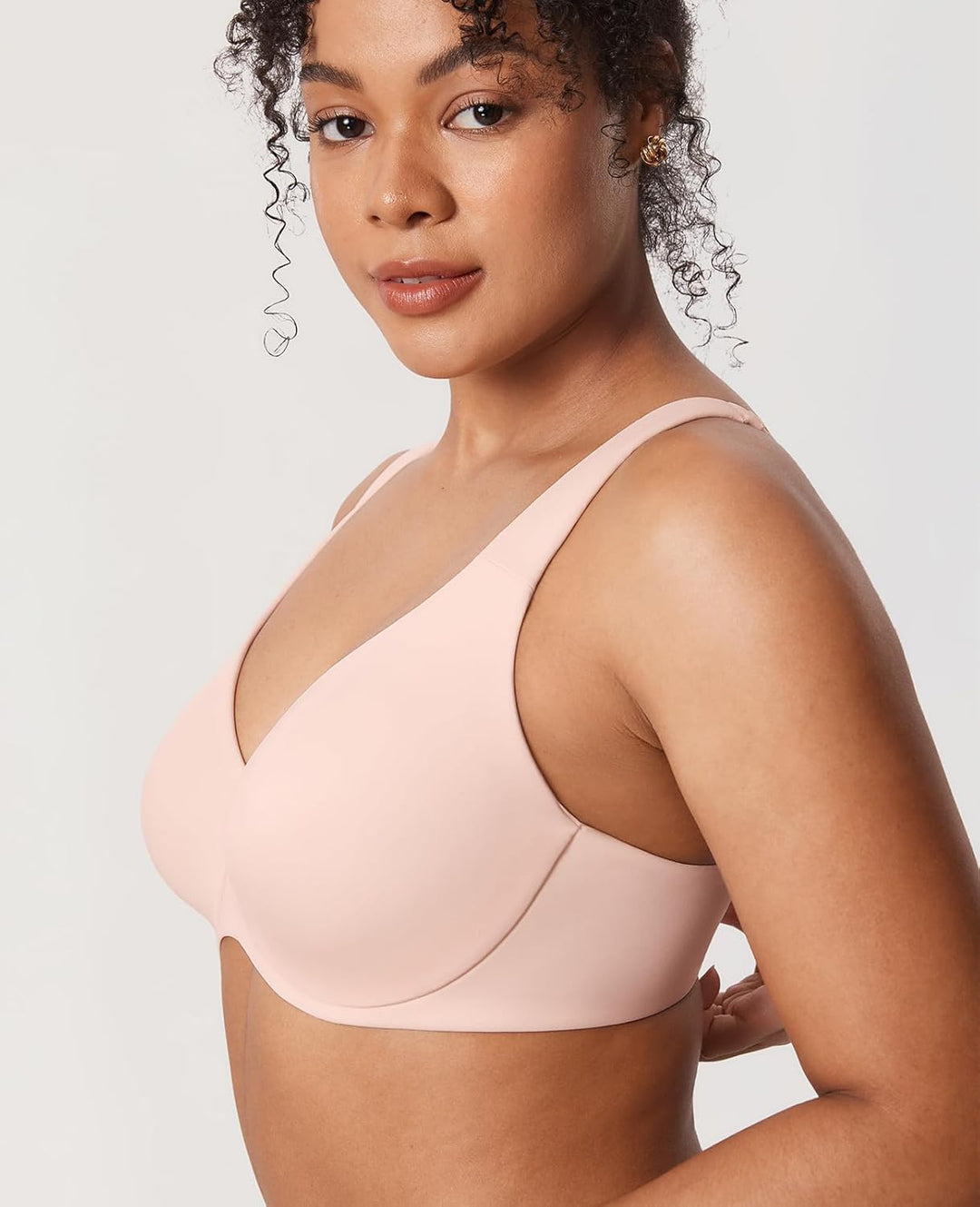 AISILIN Damen Minimizer BH Mit Bügel Grosse Grössen Ohne Polster Vollschalen 75G Aprikosenrosa, 75G