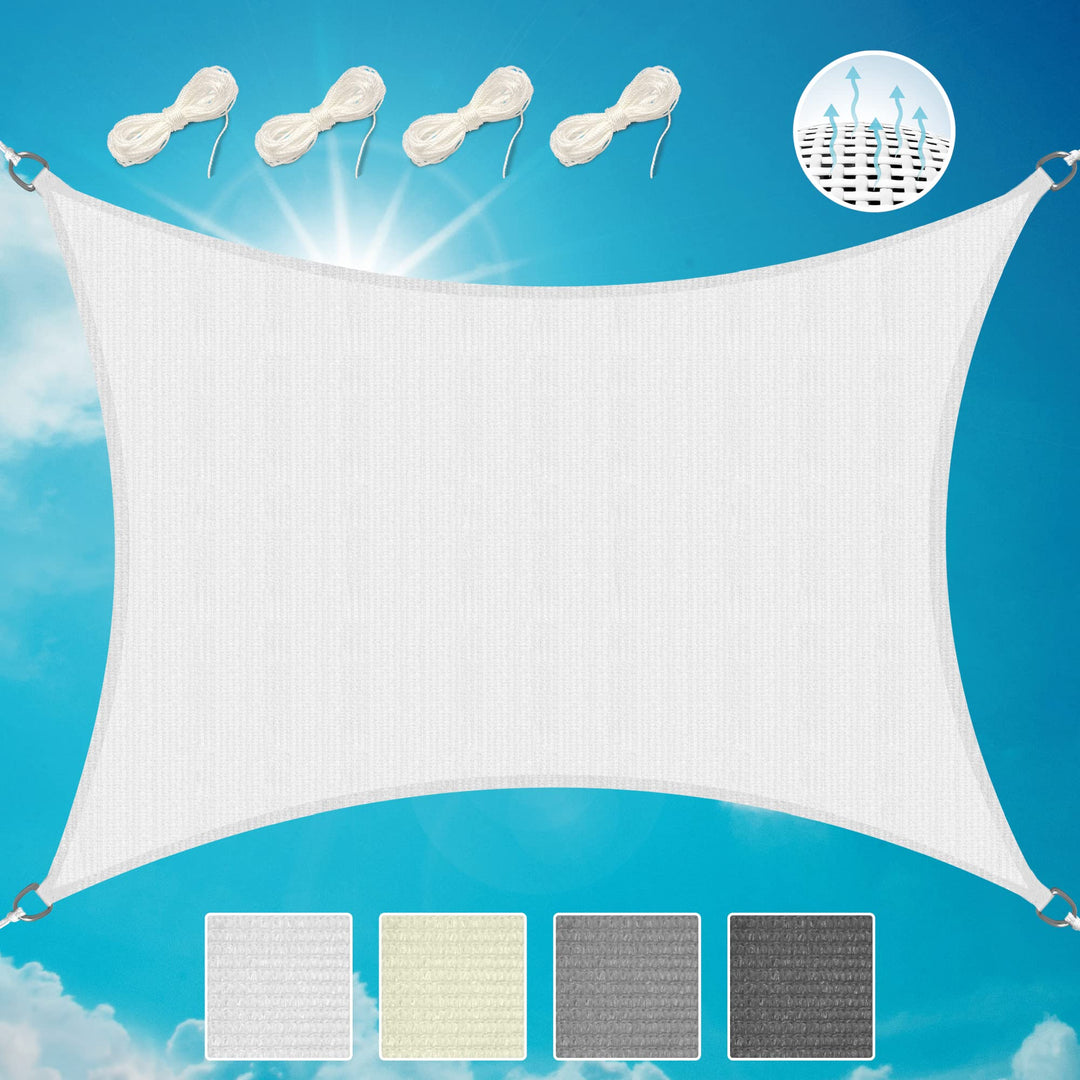 Sol Royal Sonnensegel rechteckig 3x4m Wasserdurchlässig HDPE Atmungsaktiver Balkon Terrasse Segeltuc