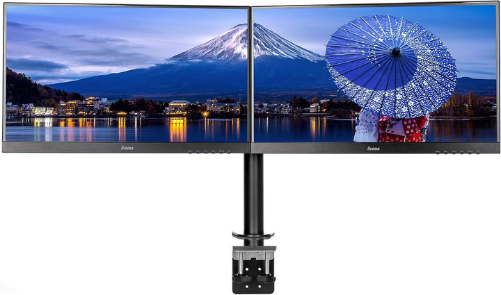 iiyama DS1002C-B1 Dual Screen Desk Mounting Arm - Black