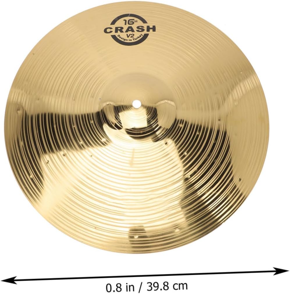 Vaguelly 16 Zoll Crash Cymbals, Messing Schlagzeug Becken für Anfänger Schüler, 40 cm 40cm, 40cm