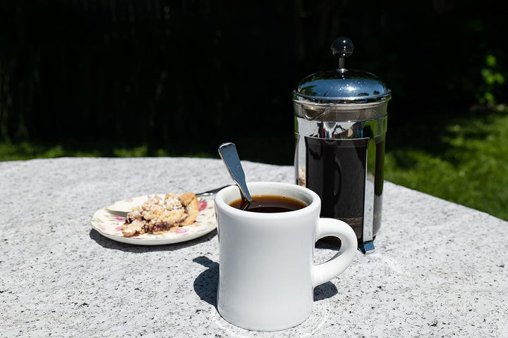 Culver 284 ml grosse Keramik Kaffeebecher im Retro-Stil, schwere Restaurant-Tasse, 2-Finger-C-Griff