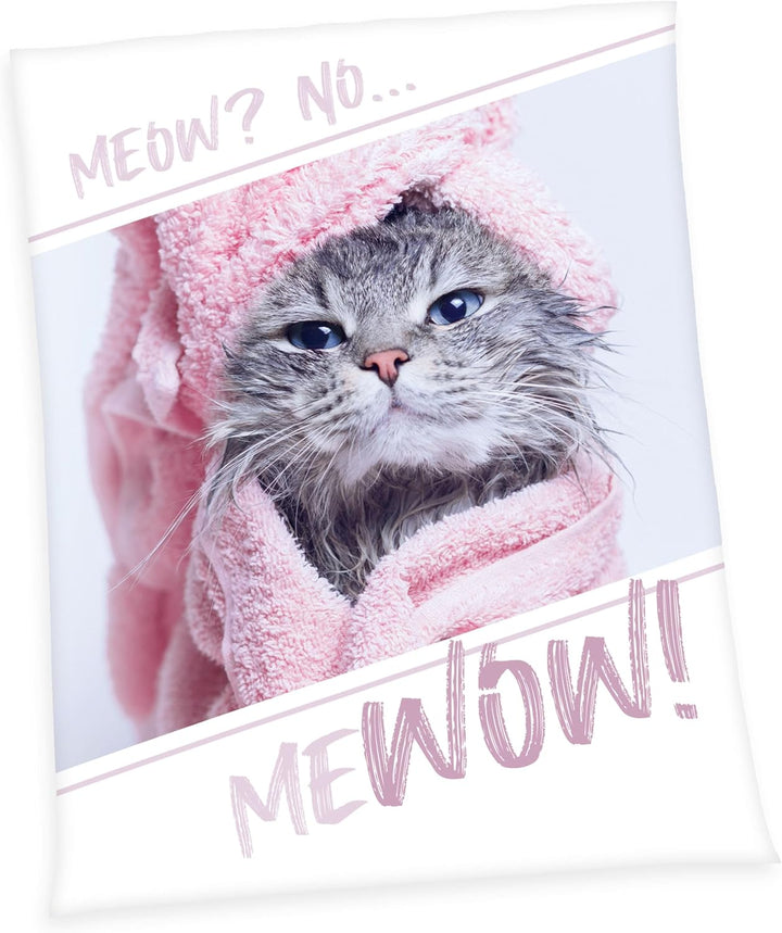 Herding Young Collection Fleecedecke Katze, 130 x 170 cm, 100% Polyester, Fleece
