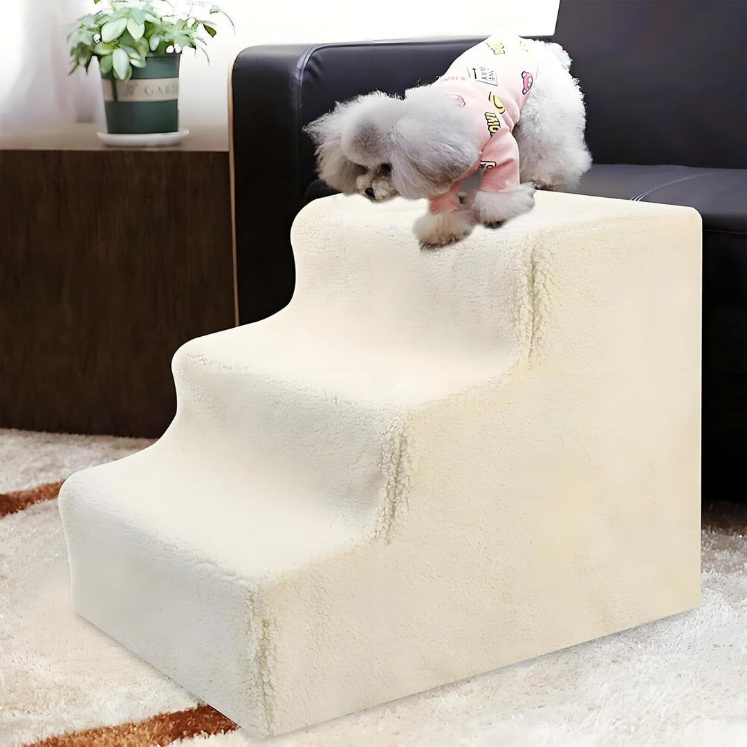 Hundetreppe Haustiertreppe Katzentreppe 3 Stufen 30 cm hoch kleine Plüschunterstütztes Kletterwerkze