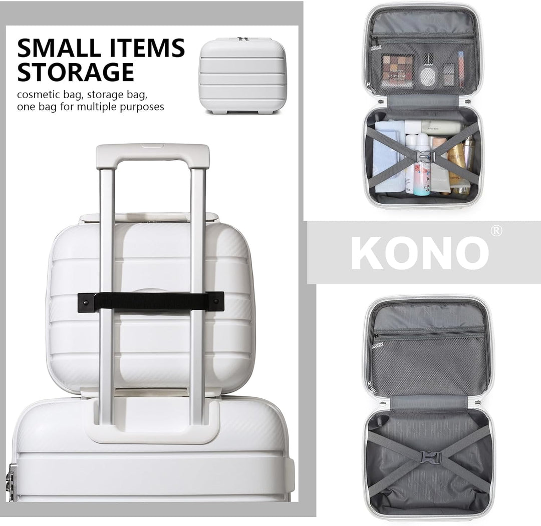 KONO Carry-ons Luggage Kleiner Koffer Handgepäck 55x40x20 Leicht Kabinentrolley Handgepäckkoffer Har