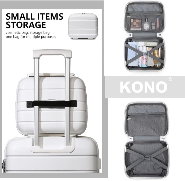 KONO Carry-ons Luggage Kleiner Koffer Handgepäck 55x40x20 Leicht Kabinentrolley Handgepäckkoffer Har