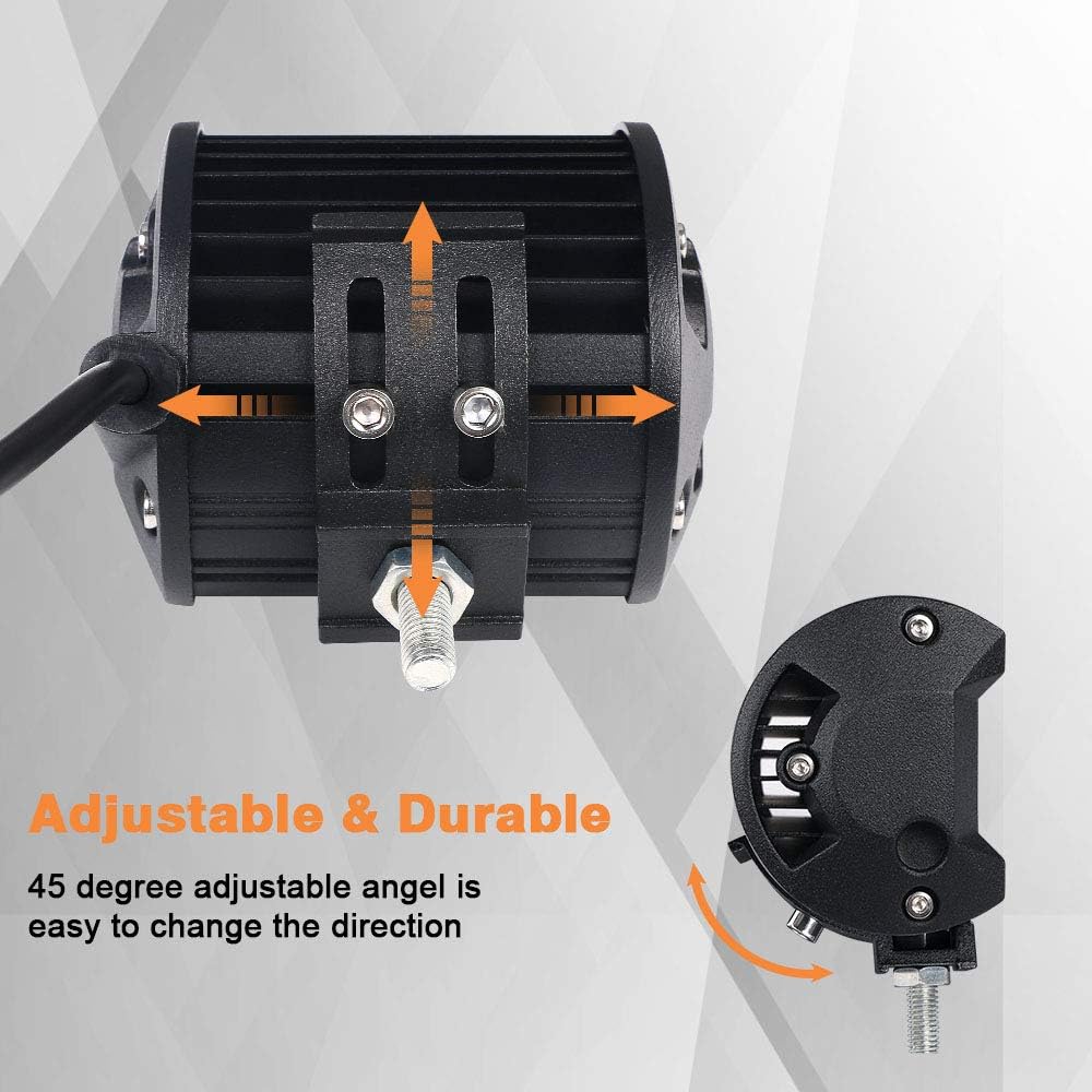 URAQT LED Arbeitsscheinwerfer, Scheinwerfer LED Auto, 2x60W Zusatzscheinwerfer, Flutlicht Wasserdich