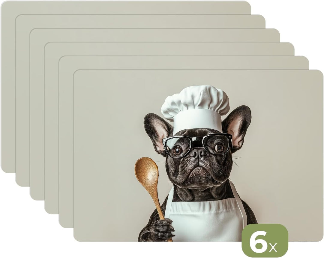 KitchenYeah© Platzsets Abwaschbar 6-Teilig 45x30 cm Tischsets Platzdeckchen rutschfeste Platzset Unt