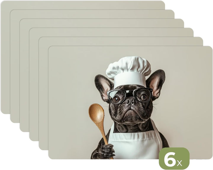 KitchenYeah© Platzsets Abwaschbar 6-Teilig 45x30 cm Tischsets Platzdeckchen rutschfeste Platzset Unt