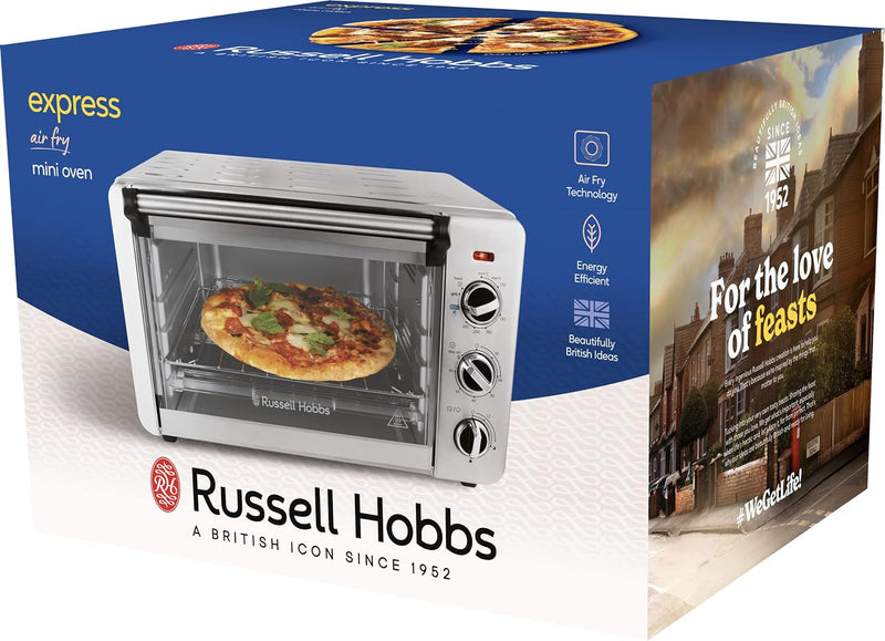 Russell Hobbs Backofen Airfryer [5-in-1: Heissluftfritteuse, Minibackofen, Grill, Toaster, Warmhalte
