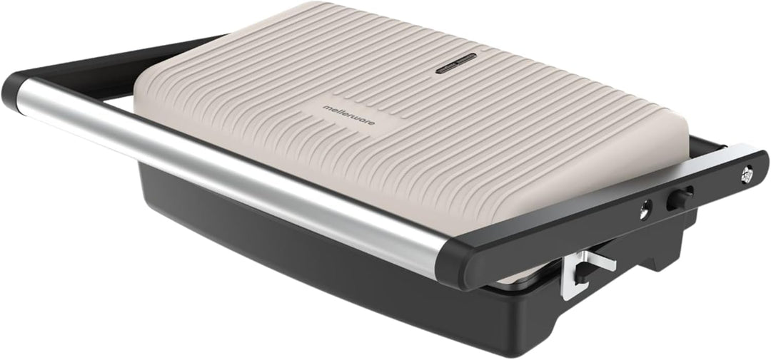 Mellerware – Elektrischer Kontaktgrill Hotty Sand 1500W, Antihaftbeschichtung, 180°-Öffnung, Doppelp