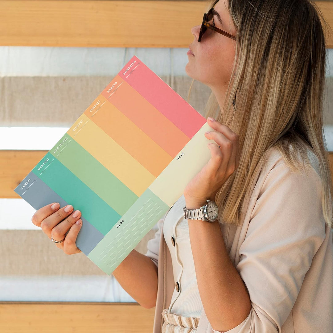Pianificatore Settimanale dal Design - Organizzatore di Attività Ideale per Raggiungere i tuoi Obiet