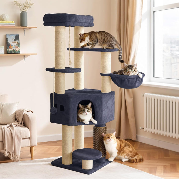 YITAHOME Kratzbaum, Katzenkratzbaum, für Grosse Katze, Katzenbaum, Katzenbürsten, 11 cm Dicke Stämme