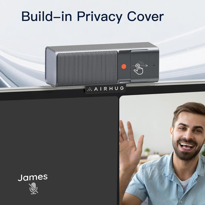 AIRHUG 3 in 1 1080P Webcam mit Mikrofon &amp; Lautsprecher, USB Kamera für Videokonferenzen/Online-Klass