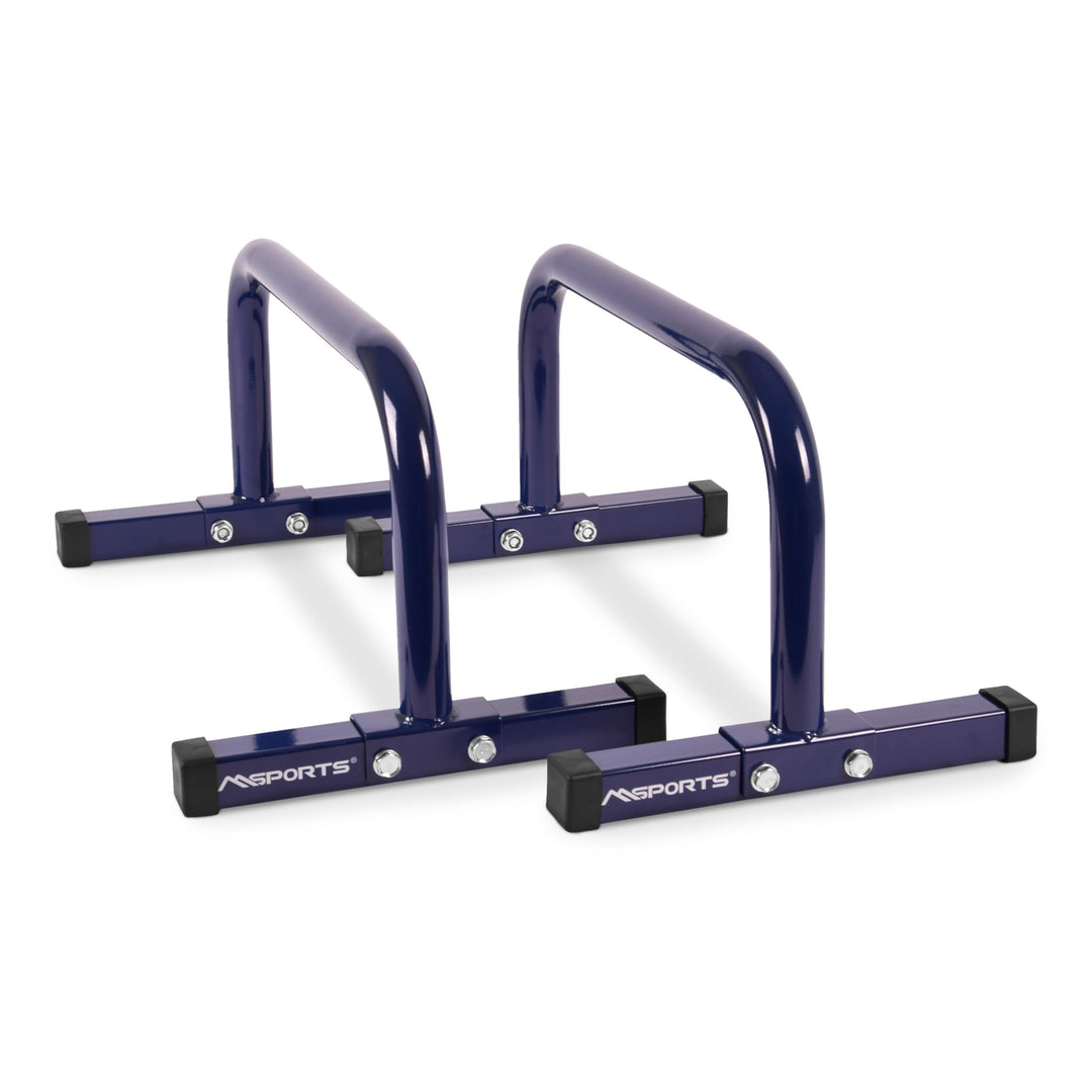 MSPORTS Low Fitness Parallettes Minibarren Professional LxBxH: 60x35x29 cm| Push-Up Bars Liegestützg