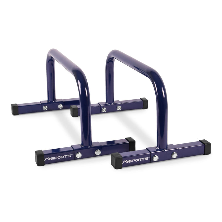 MSPORTS Low Fitness Parallettes Minibarren Professional LxBxH: 60x35x29 cm| Push-Up Bars Liegestützg