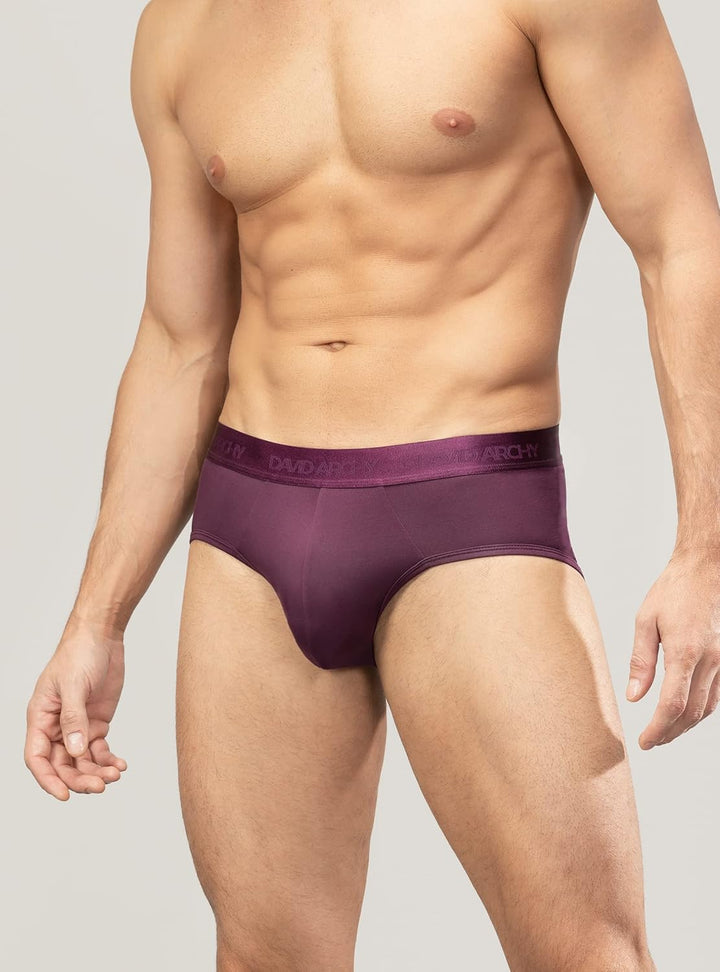 DAVID ARCHY Slip Herren Unterw Che mit Beutel Unterhosen Ultra Weiche und Atmungsaktive 4er Pack S S