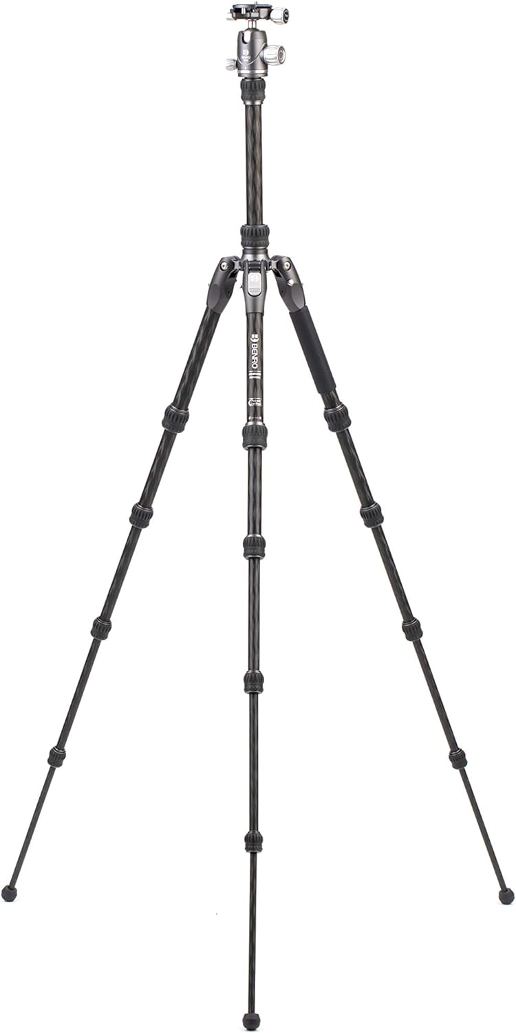 Benro Carbon Fibre Zero Series Tripod/Monopod with VX20 Ballhead, 5 Leg Sections, Twist Leg Locks, P