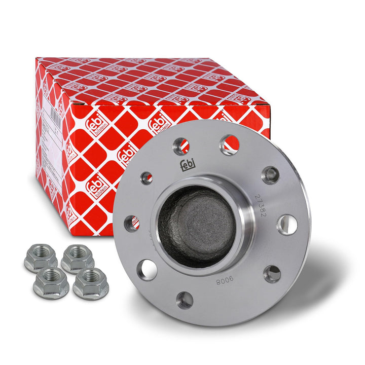 febi bilstein 27382 Radlagersatz mit Radnabe, ABS-Sensor und Muttern , 1 Stück