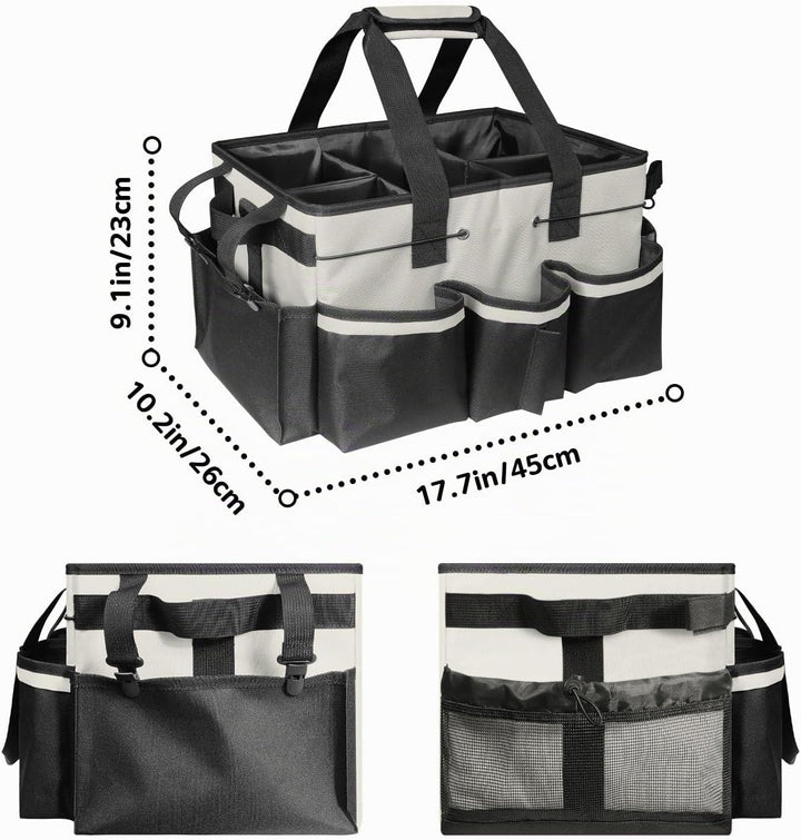 Boczif Reinigungs-Caddy-Tasche, tragbar, mit Griff, Schultergurten und Abnehmbarer Trennwand, Werkze