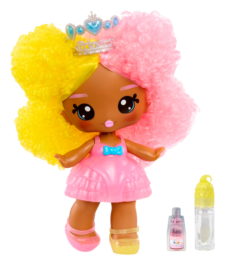 Yummiland Large Doll - Nia Candy Fluff - Enthält 1 Puppe, Duftenden Lipgloss zum Selbermachen, Anpas