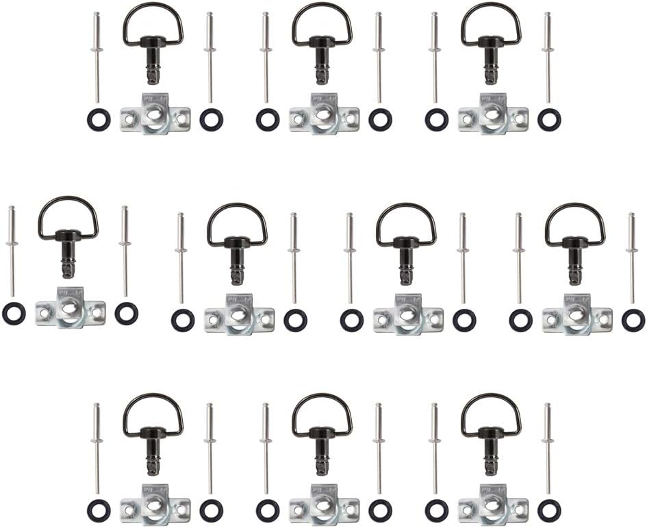 Oldbones Motorrad-Rennverschlüsse, Schnellspanner, D-Ring, 1/4-Drehung, Rennverkleidung, Nieten, Typ