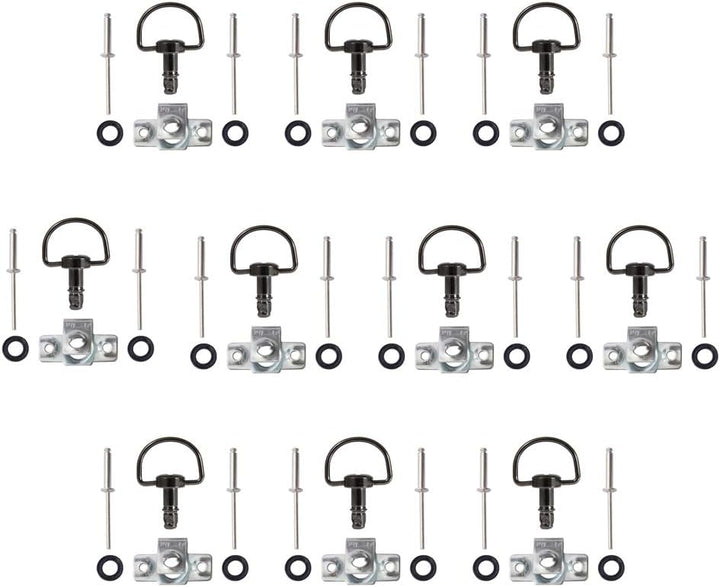 Oldbones Motorrad-Rennverschlüsse, Schnellspanner, D-Ring, 1/4-Drehung, Rennverkleidung, Nieten, Typ