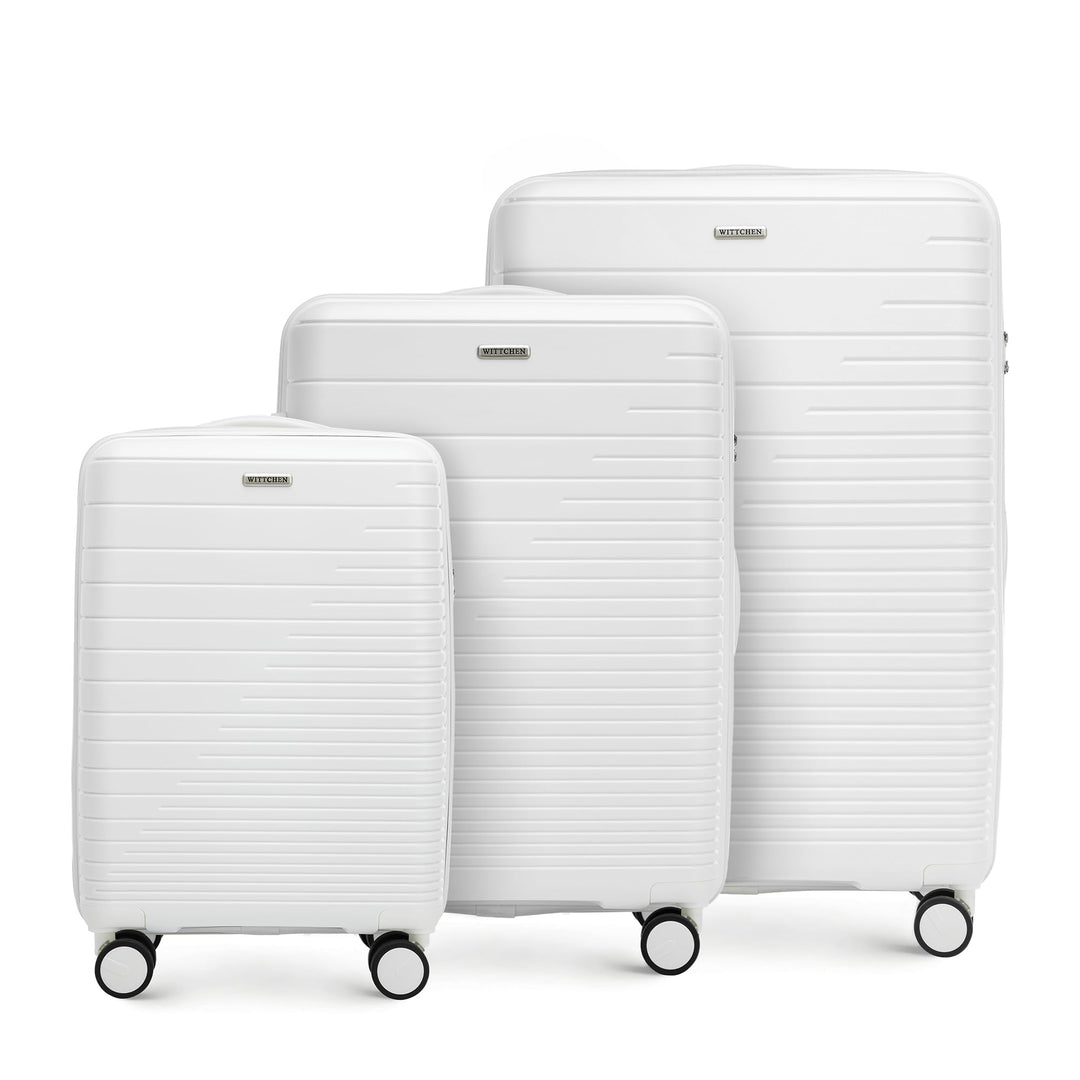 WITTCHEN FUERTA Line Kofferset Hartgepäck Erweiterbar Koffer Gepäck aus Polypropylen mit glänzenden