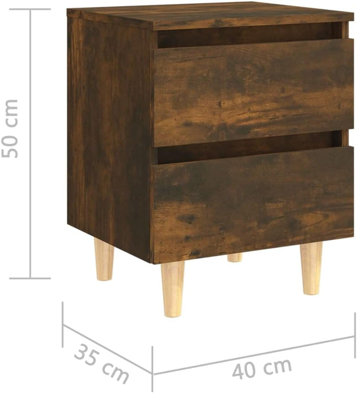 FIRBNUS Bedside Table Nachtkonsole Beistelltisch mit Stauraum Night Stand Nachttisch mit Massivholz-