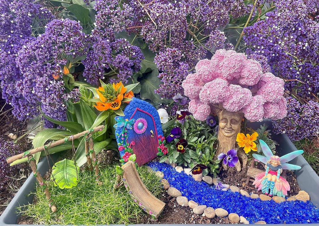 Katrina die Gartenfee – Eine Miniaturfeenstatue für Ihren Feengarten und Miniautrfiguren von GlitZGl