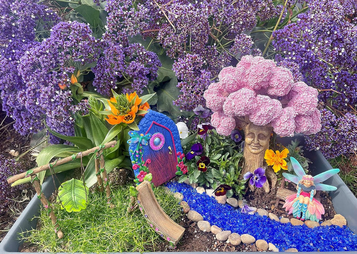 Katrina die Gartenfee – Eine Miniaturfeenstatue für Ihren Feengarten und Miniautrfiguren von GlitZGl