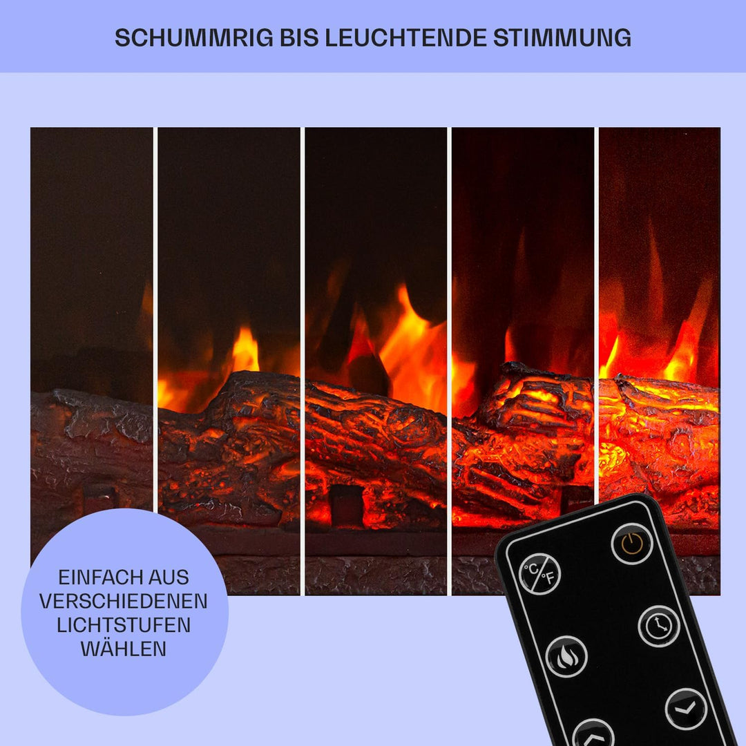 Klarstein Elektrokamin, Elektro Heizungen für Wohnzimmer & Innenräume, Elektrischer Kamin mit LED Fl