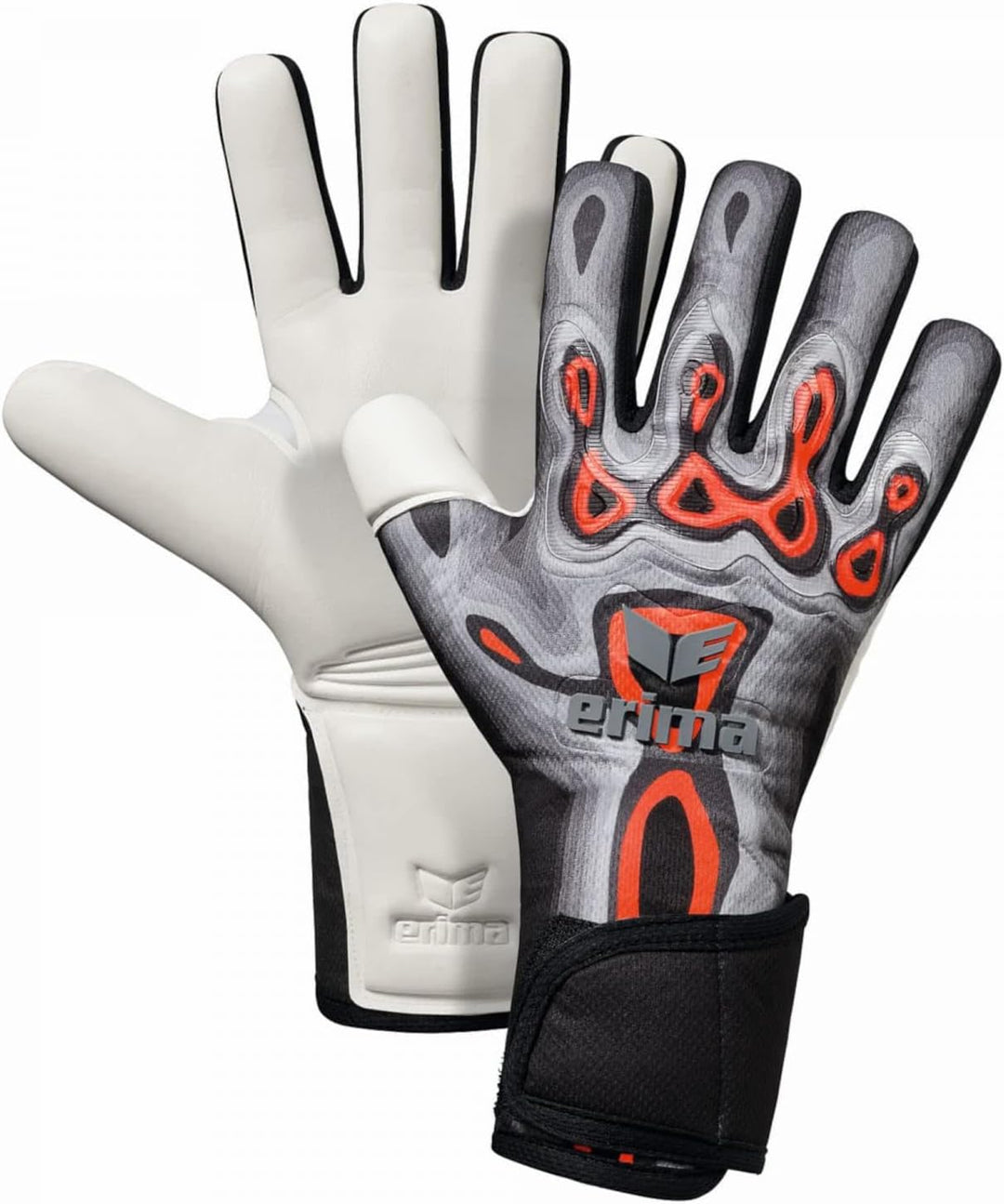 Erima Herren Flex-ray Pro Torwarthandschuh 8.5 fiery coral/schwarz, 8.5 fiery coral/schwarz