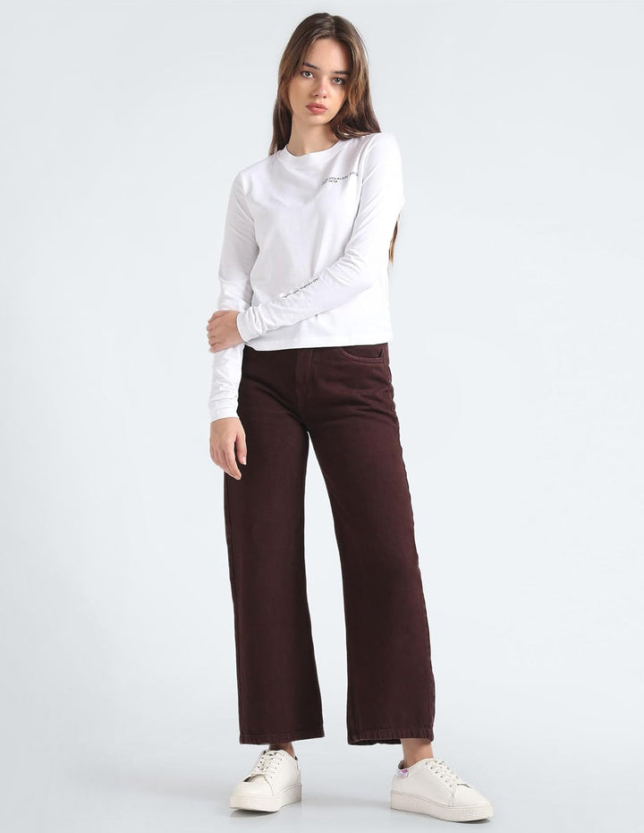 Calvin Klein Damen Langarm T-Shirts XS Weiss (Bright White), XS Wei&amp;