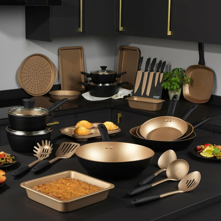 Russell Hobbs RH02148GEU7 Opulence 22cm viereckige Backform, quadratische Tortenform, Backblech, Koh
