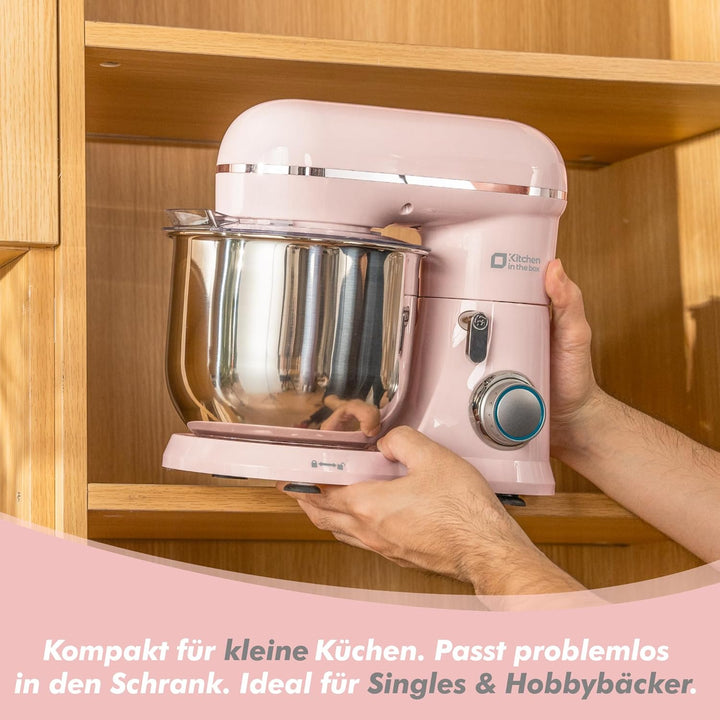 Kitchen in the box Kompakte Küchenmaschine 3,5 L, Rührmaschine & Knetmaschine mit 10 Geschwindigkeit