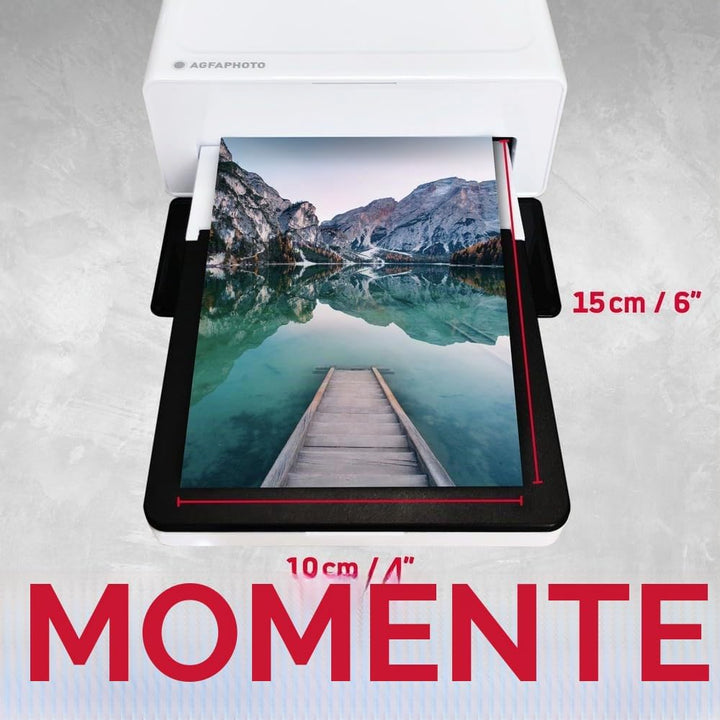 Agfaphoto Fotodrucker 10x15 cm Realipix Moments | Bluetooth Fotodrucker für Smartphone Apple Android