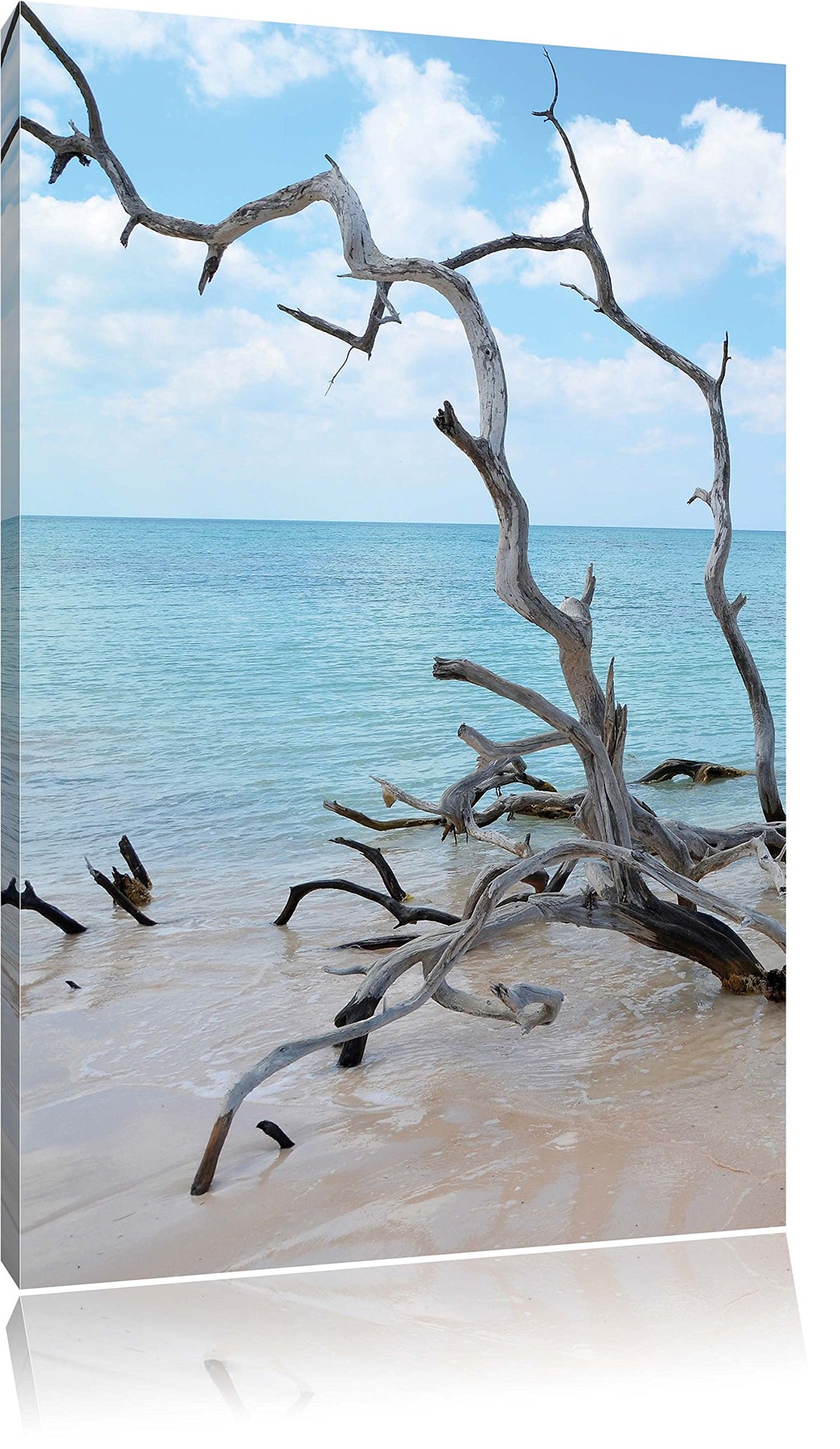 Strand Meer Havanna Kuba, Format: 100x70 auf Leinwand, XXL riesige Bilder fertig gerahmt mit Keilrah