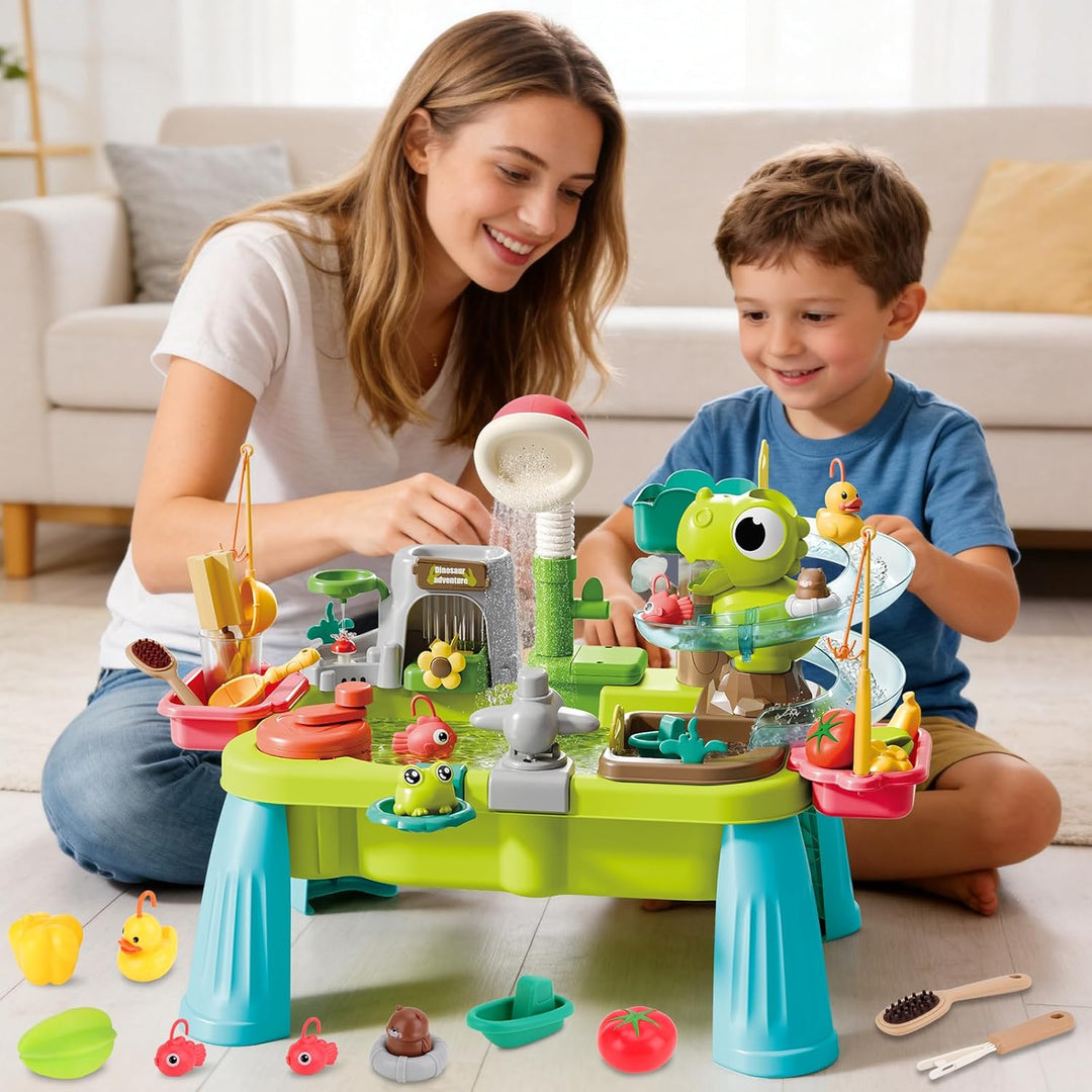 deAO Wasserspieltisch für Kinder, Sand und Wassertisch Spielzeug mit Automatischer Zirkulationspumpe