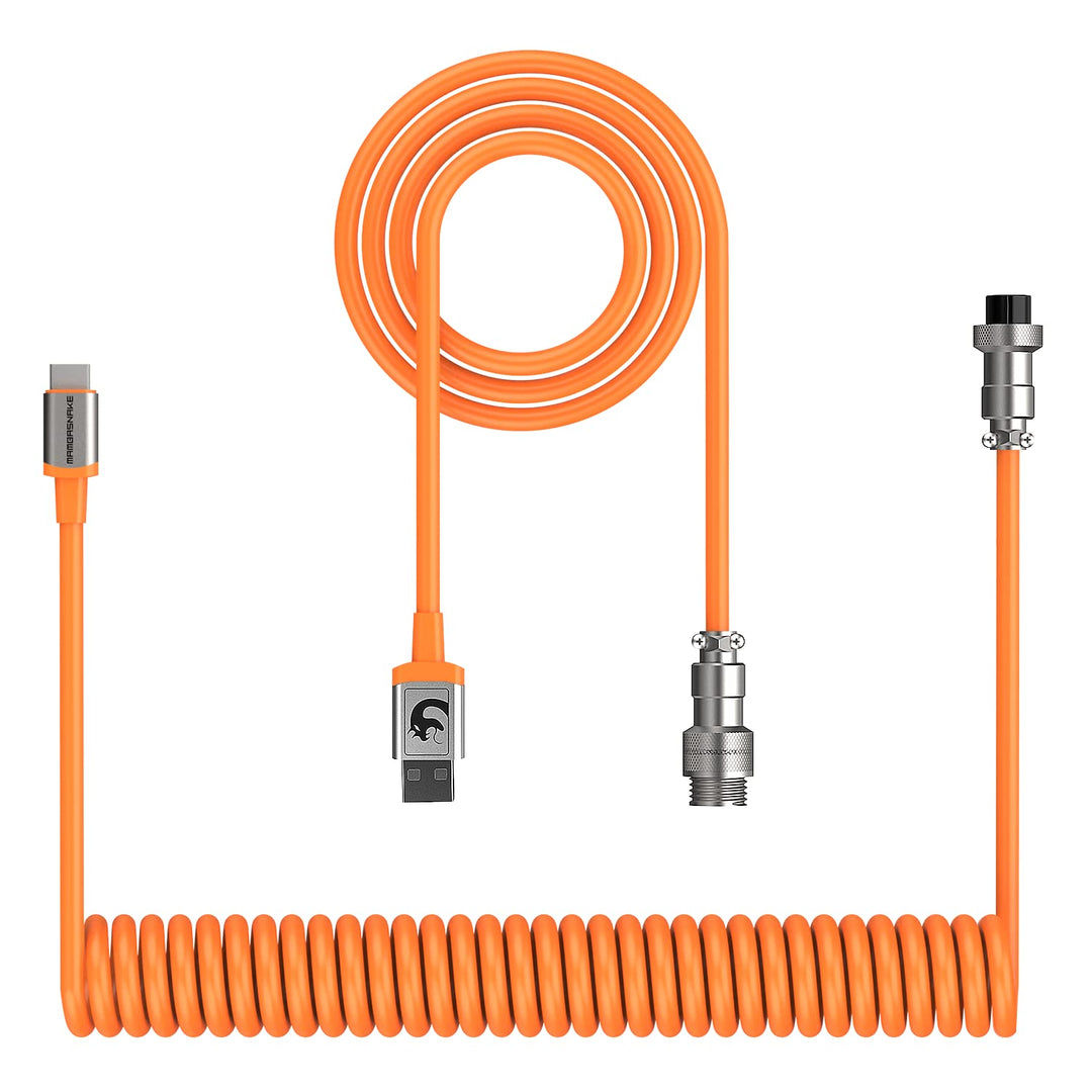 XINMENG X MAMBASNAKE C01 Spiral-Tastaturkabel, Typ-C HyperSpeed-Leitung mit 8KHz-Rücklaufrate für Ga