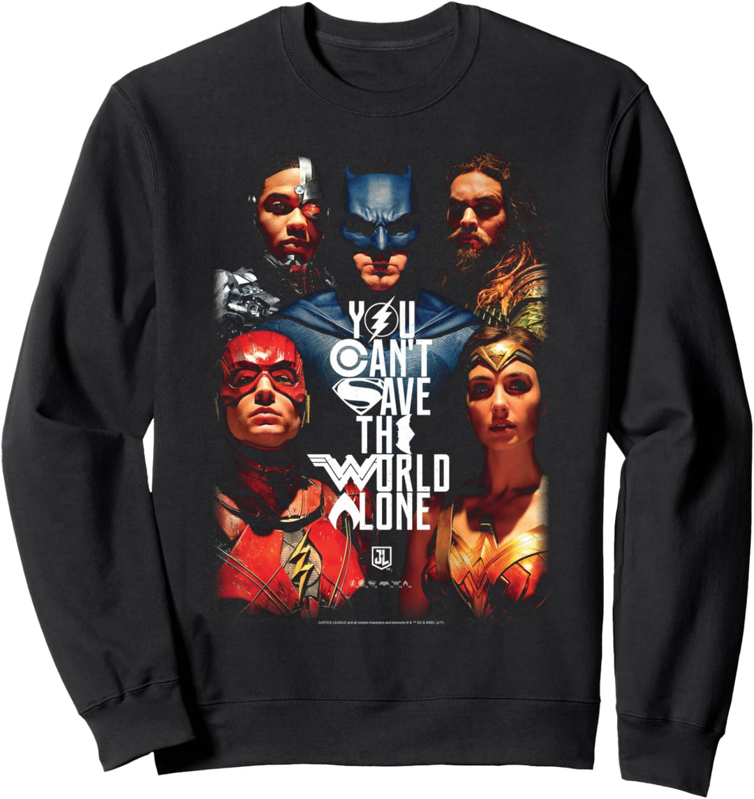 Justice League Movie Save the World Poster Sweatshirt