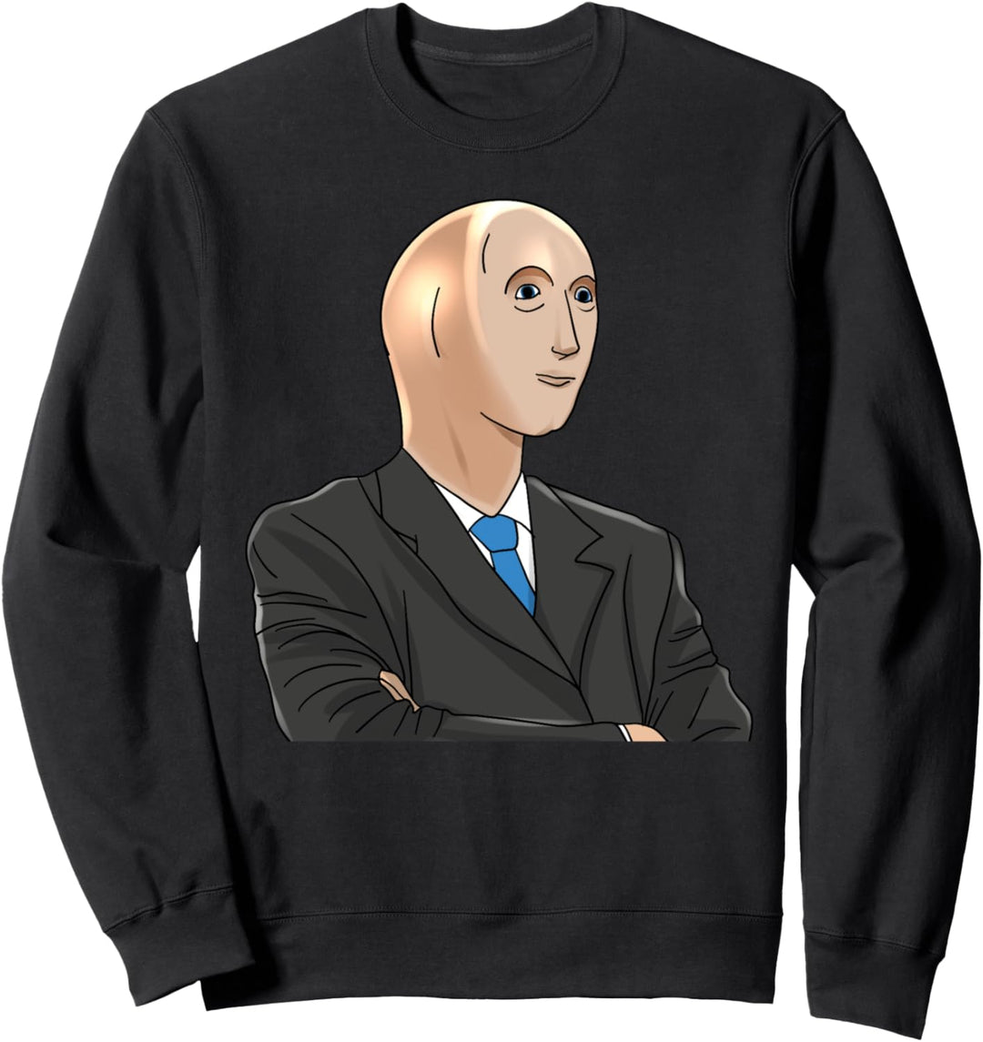 Stonks Guy Meme Lustiger Zoomer Stonks Guy Dank Meme Sweatshirt